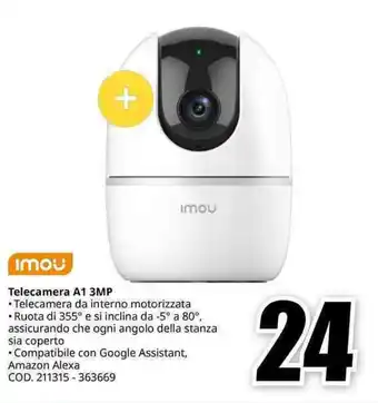 MediaWorld IMOU Telecamera A1 3MP offerta