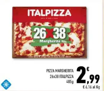 Conad PIZZA MARGHERITA 26x38 ITALPIZZA 485g offerta