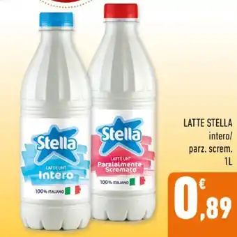 Conad LATTE STELLA intero/ parz. screm. 1L offerta