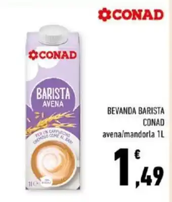 Conad BEVANDA BARISTA CONAD avena/mandorla 1L offerta