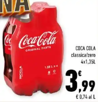 Conad COCA COLA classica/zero 4x1,35L offerta