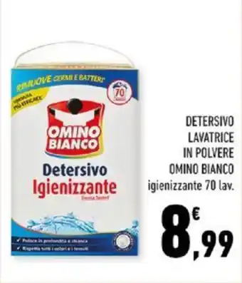 Conad DETERSIVO LAVATRICE IN POLVERE OMINO BIANCO igienizzante 70 lav. offerta