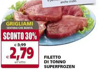 Il Gigante FILETTO DI TONNO SUPERFROZEN offerta