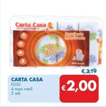 MD Discount CARTA CASA FLOU 4 maxi rotoli 2 veli offerta
