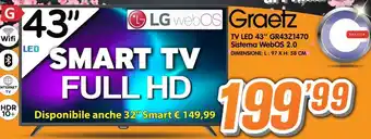 Golino Service Graetz TV LED 43" GR43Z1470 offerta