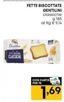 Panorama FETTE BISCOTTATE GENTILINI classiche offerta