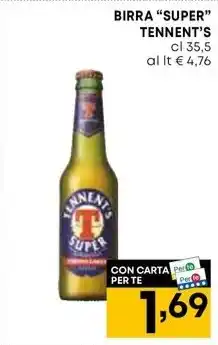 Panorama BIRRA "SUPER" TENNENT'S cl 35,5 offerta