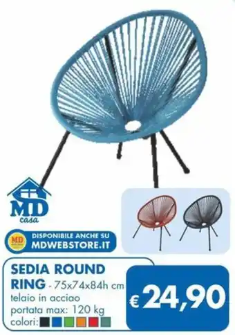 MD Discount SEDIA ROUND RING-75x74x84h cm offerta