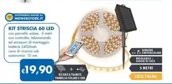 MD Discount KIT STRISCIA 60 LED offerta