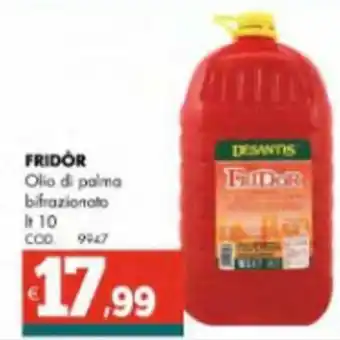Altasfera FRIDOR Olio di palma bifrazionato lt 10 offerta