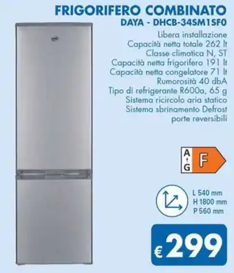 MD Discount FRIGORIFERO COMBINATO DAYA - DHCB-34SM1SFO offerta