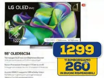 Euronics LG OLED evo 55 OLED55C34 offerta