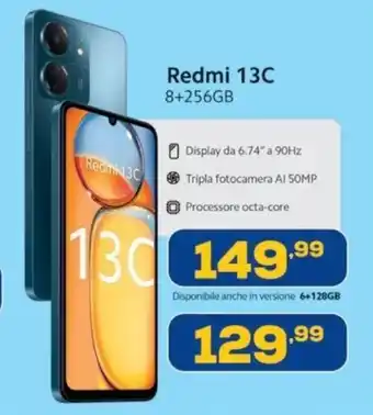 Euronics Redmi 13C offerta