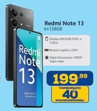 Euronics Redmi Note 13 6+128GB offerta