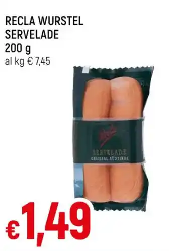 Famila RECLA WURSTEL SERVELADE 200 g offerta