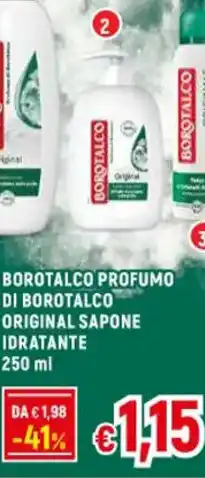 Famila BOROTALCO PROFUMO DI BOROTALCO ORIGINAL SAPONE IDRATANTE 250 ml offerta