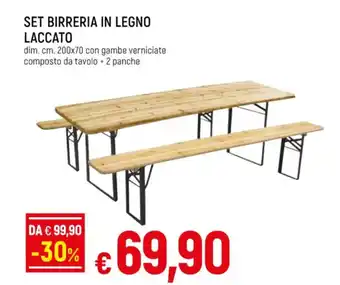 Famila SET BIRRERIA IN LEGNO LACCATO offerta