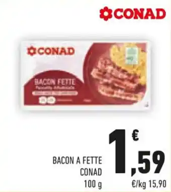 Conad BACON A FETTE CONAD 100 g offerta