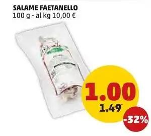 PENNY SALAME FAETANELLO 100 g offerta