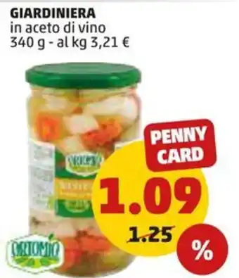 PENNY GIARDINIERA in aceto di vino 340 g offerta