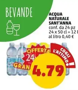 PENNY ACQUA NATURALE SANT'ANNA conf. da 24 pz offerta