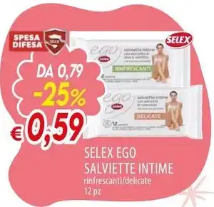 Galassia SELEX EGO SALVIETTE INTIME rinfrescanti/delicate 12 pz offerta