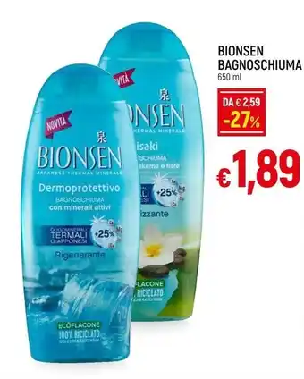 Famila Superstore BIONSEN BAGNOSCHIUMA offerta