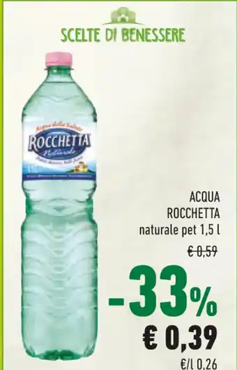 Conad ACQUA ROCCHETTA naturale pet 1,5 l offerta