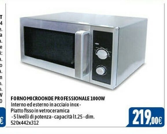 Forno microonde professionale 1000w offerta di C+C Italmarket