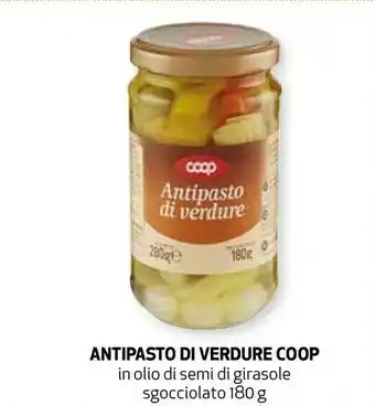 Ipercoop Coop antipasto di verdure in olio di semi di girasole offerta