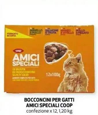 Ipercoop Coop bocconcini per gatti amici speciali 1200 g offerta