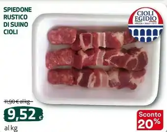 Ipercoop Cioli egidio spiedone rustico di suino offerta