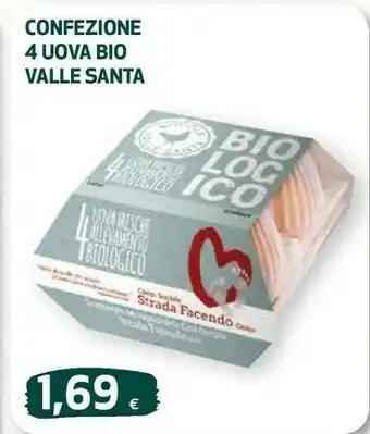 Ipercoop Valle santa confezione 4 uova bio offerta