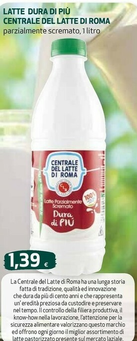 Ipercoop Latte parzialmente scremato 1000 g(ml) offerta