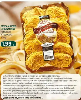 Ipercoop Le rugantine pasta al'uovo offerta