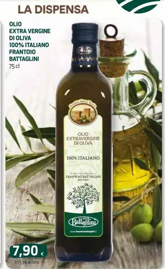 Ipercoop Frantoio battaglini olio extra vergine di oliva 100% italiano offerta