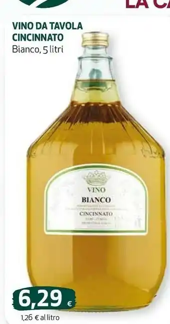 Ipercoop Vino da tavola cincinnato bianco offerta