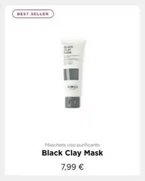 Kiko Maschera viso purificante black clay mask offerta