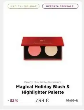 Kiko Kiko magical holiday blush & highlighter palette offerta