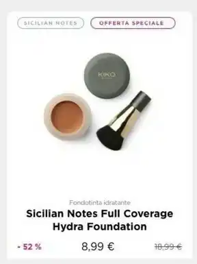 Kiko sicilian notes full coverage hydra foundation