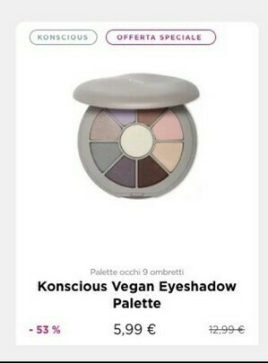 Kiko Konscious vegan eyeshadow palette offerta