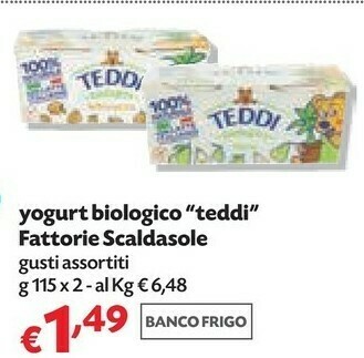 Panorama Fattoria scaldasole - yogurt di mela biologico teddi 230 g(ml) offerta