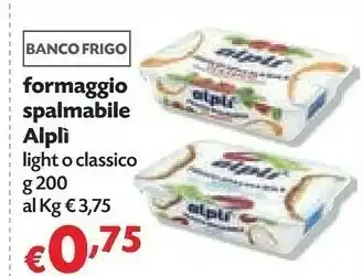 Panorama Alplì - formaggio fresco light offerta