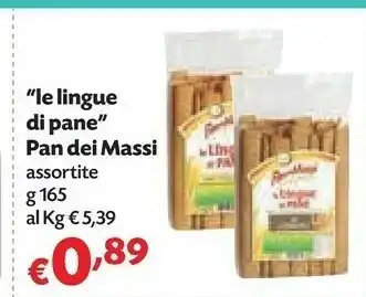 Pan dei massi - le lingue di pane integrali ricche di fibra 165 g(ml)