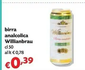 Panorama Willianbrau - birra analcolica 500 g(ml) offerta