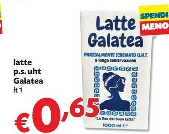 Pam Latte galatea - latte parzialmente scremato uht offerta