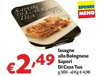 Pam Sapori di casa tua spendi meno lasagne alla bolognese offerta
