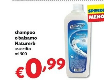 Pam Shampoo o balsamo naturerb offerta