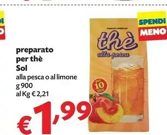 Preparato per thè sol