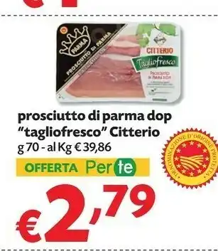 Pam Citterio - prosciutto di parma dop 70 g(ml) offerta
